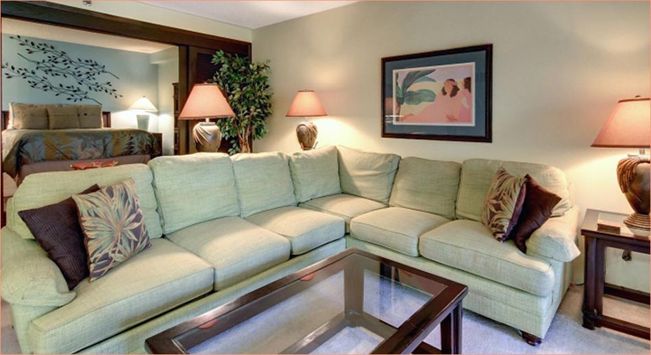 Comfortable and casual furnishing through out the 2 bedroom beach condo.