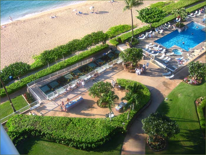 Beautiful pool, beachfront Maui condo rentals on Kaalapali.