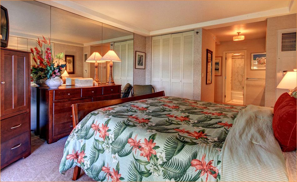 Fine furnishing throughout this one bedroom beach condo on the Maui shore.